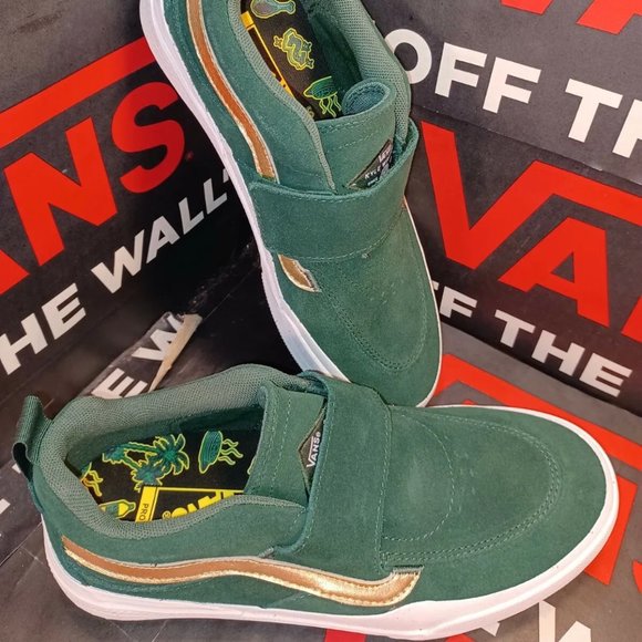 Vans Men's 8 Kyle Walker Pro 2 Suede Shake Junt Forest Green/Gold VN0A4UW30WC - Picture 1 of 7